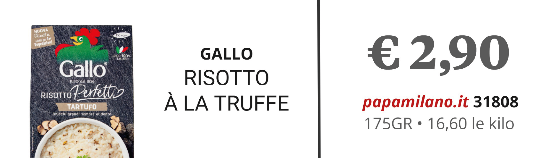 GALLO RISOTTO À LA TRUFFE